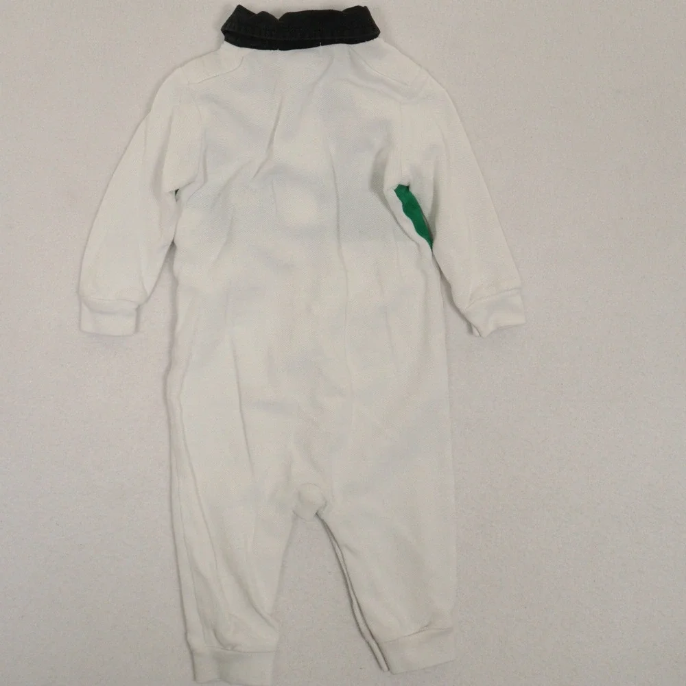 Ralph Lauren Rugby Romper Switzerland Polo Team Crest White Cotton Kids Baby 6M